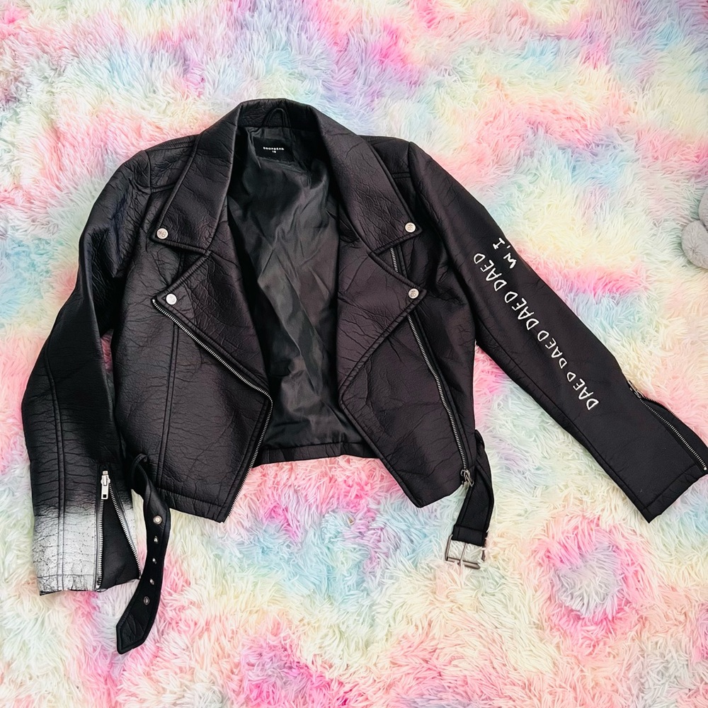 Dark Black Biker Jacket